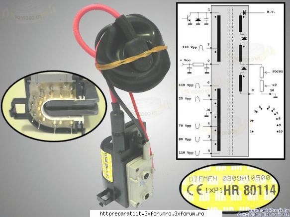 ECHIVALENTE TRAFO LINII - ELDOR A >HR80114 - ELECTRONICA DE LA A la Z !
