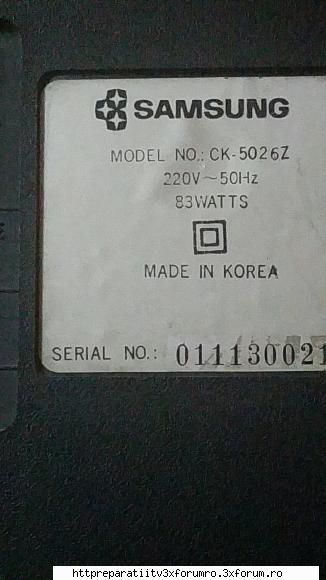 TV Samsung CRT CK-5026Z - Bună seara , sunt fericitul posesor al unui - CERERI MANUALE SERVICE!
